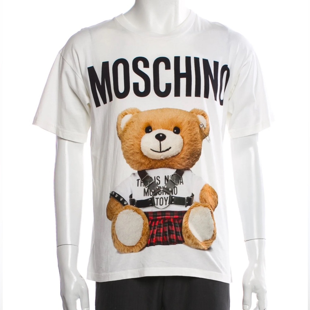 Moschino This is Not a Moschino Toy Teddy Bear White Graphic T-shirt
